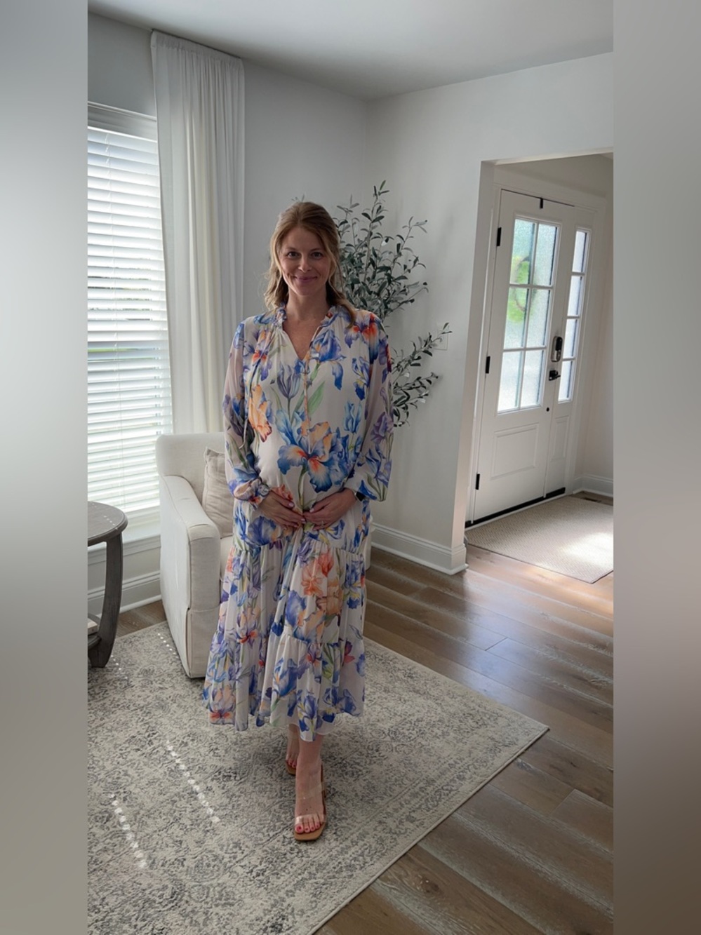 Pietro Brunelli‎ Maternity Noemi Dress Floral Colorful Maxi Dress Large